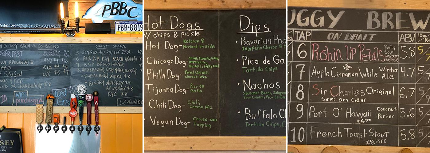 Punch Buggy Brewing Company Menu