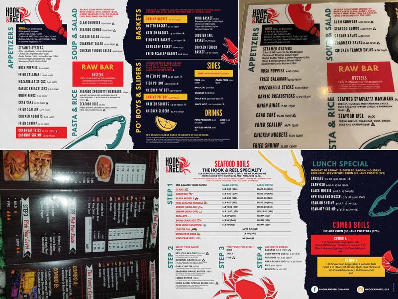 Hook & Reel Cajun Seafood & Bar Menu