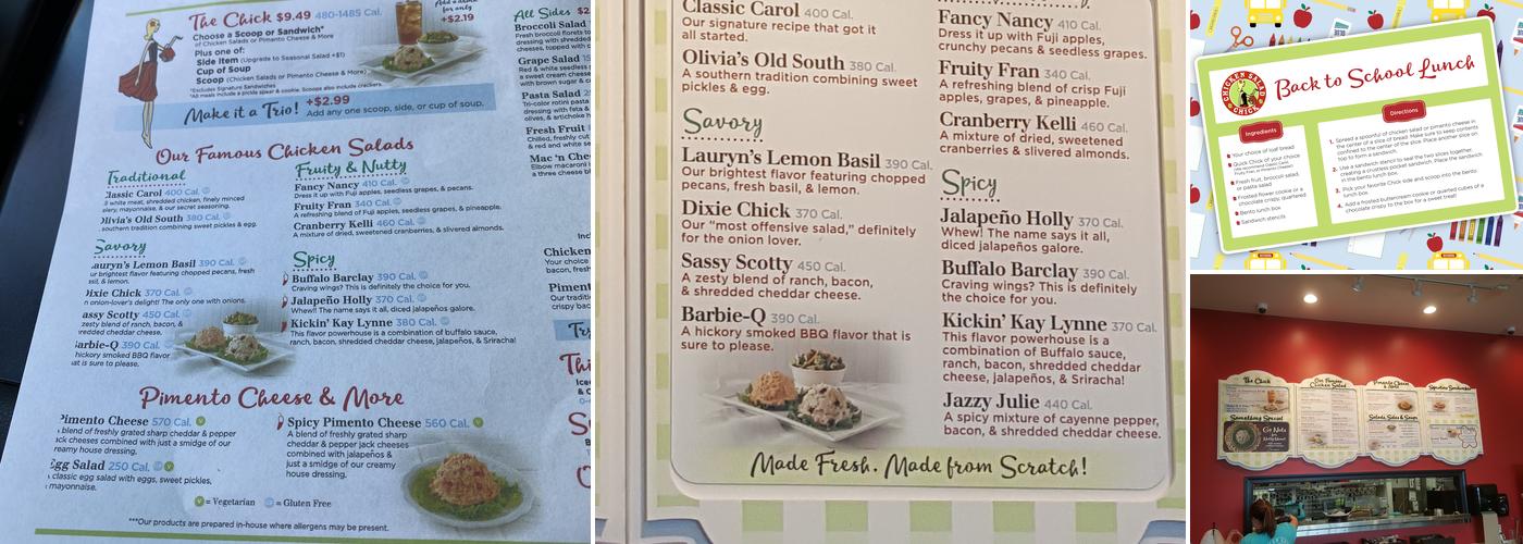 Chicken Salad Chick Menu