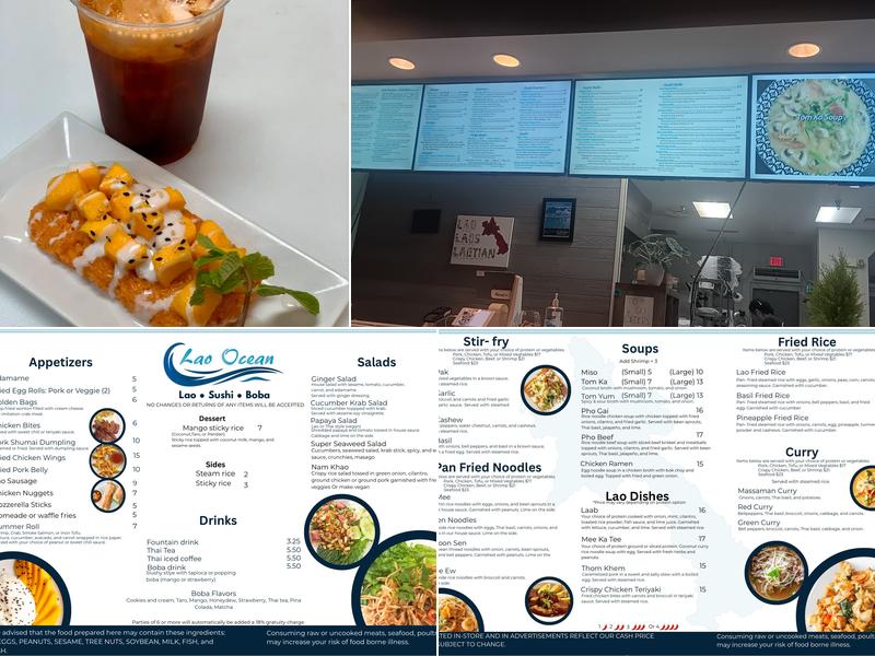 Lao Ocean Menu