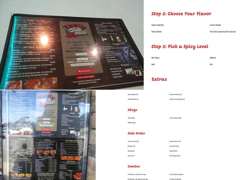 Tasty Crab House Menu