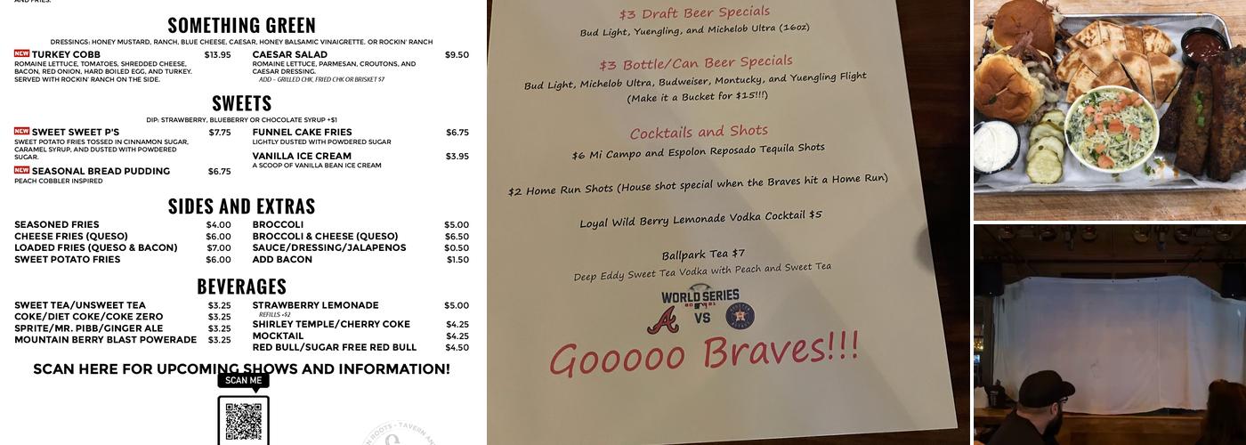 Southern Roots Tavern Menu