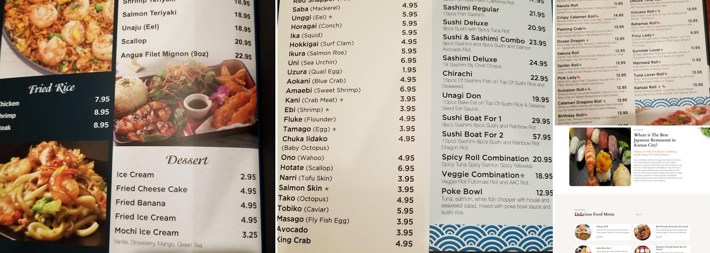 HAKATA Hibachi Steak & Sushi Menu