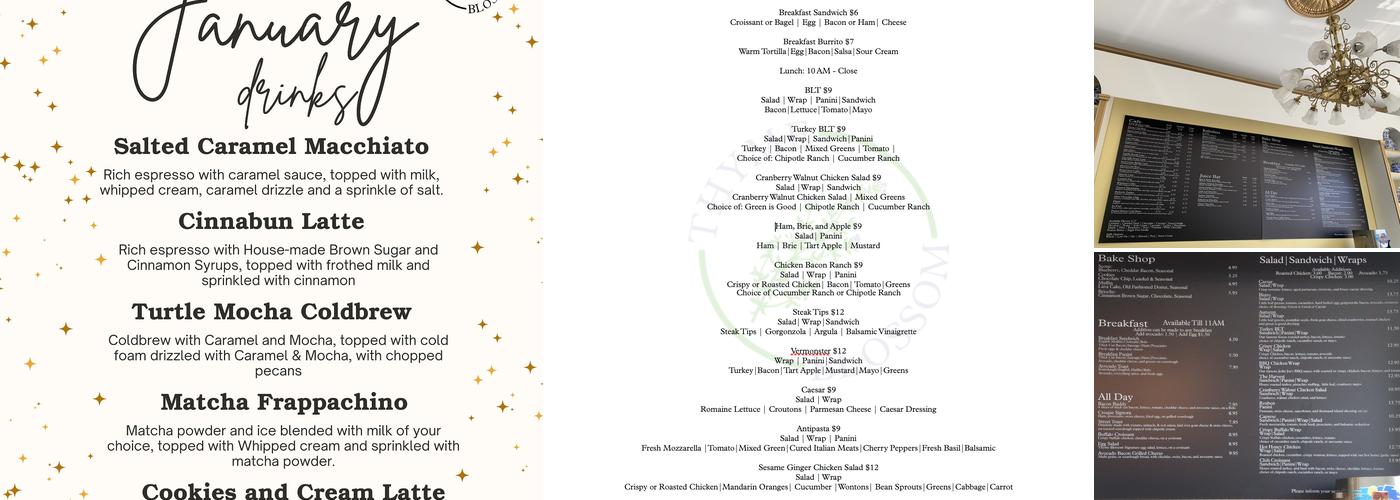 Thyme Blossom Menu