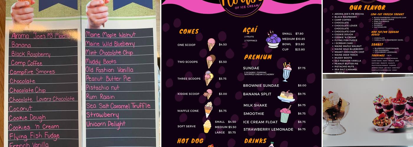 The House of Ice Cream Menu