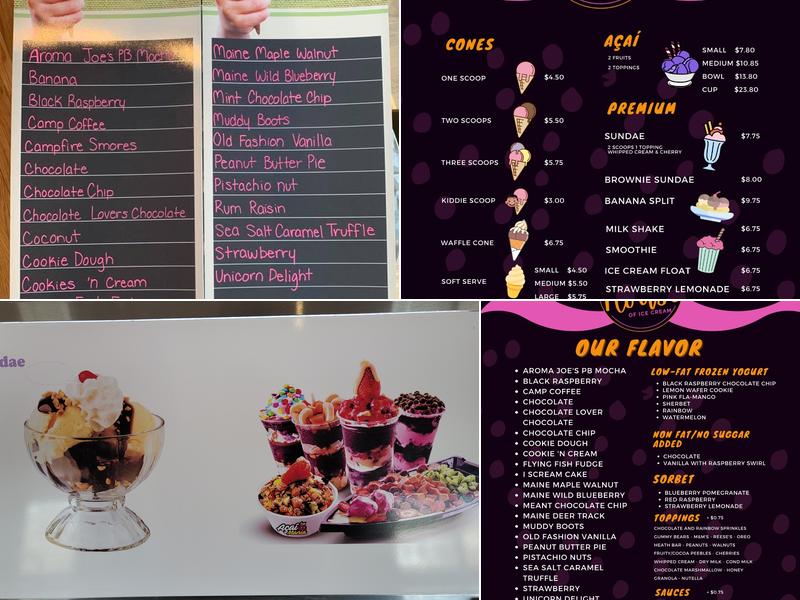 The House of Ice Cream Menu