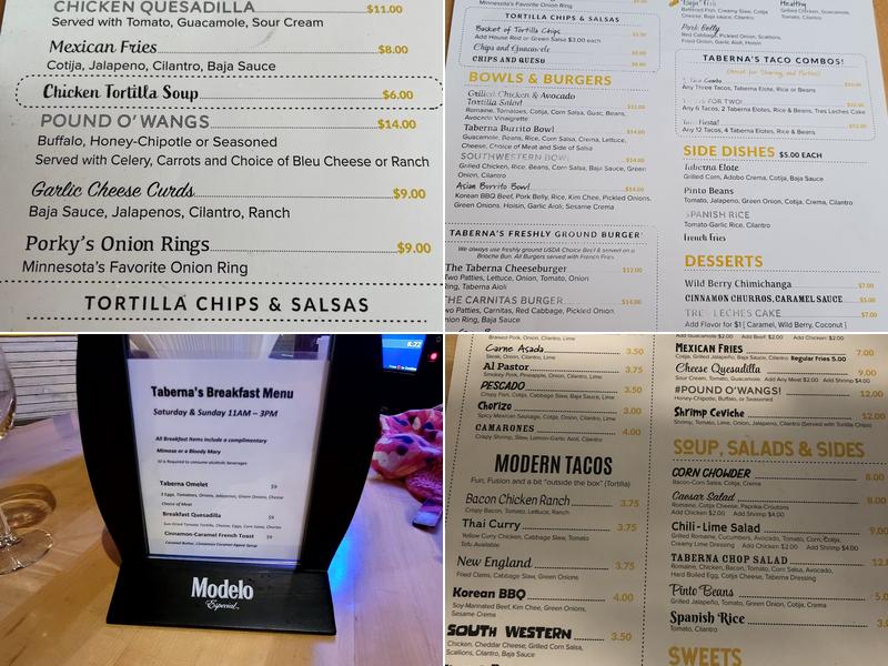 Taberna Menu