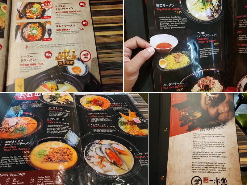 Ichiddo Ramen Menu