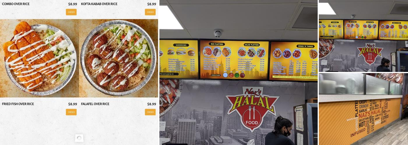 Naz's Halal Food - Shirley Menu