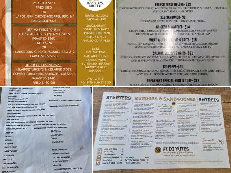 BAYVIEW KITCHEN Menu