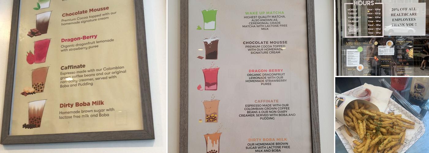 BOBA FRIES Menu