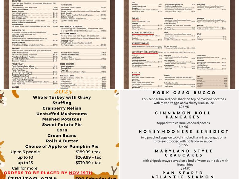Mr.Geez Menu
