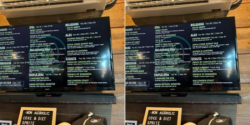 Source Farmhouse Brewery Menu
