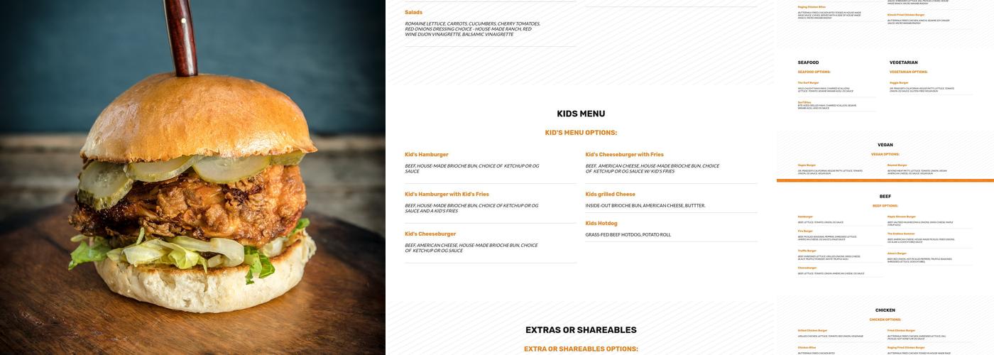 Hearthly Burger Menu