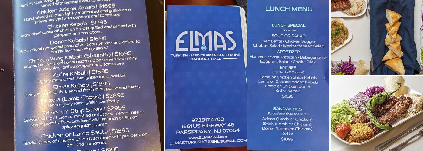 Elmas Turkish & Mediterranean Cuisine Menu