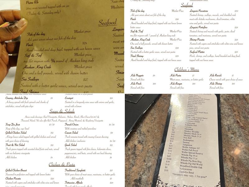 Angelo's Chop House Menu