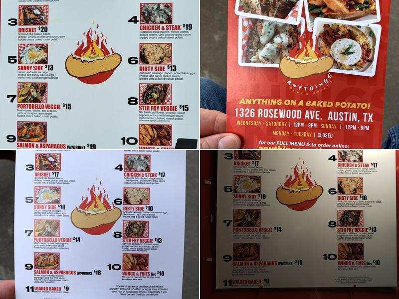Anything’s Baked Potato Menu