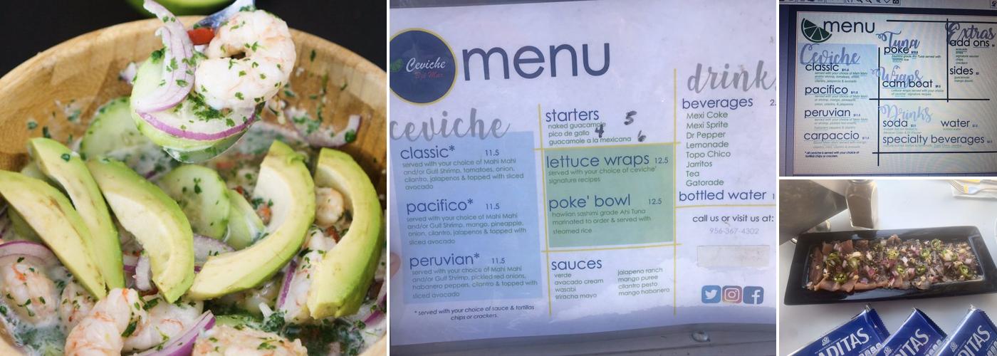 Ceviche Del Mar Menu