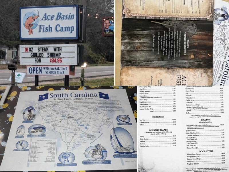 ACE Basin Fish Camp Menu