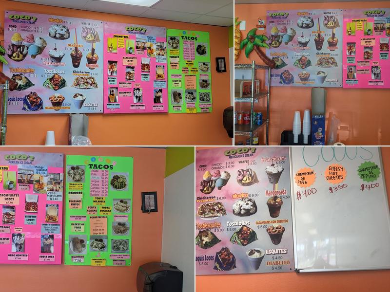 Coco’s Neveria Y Taqueria Menu