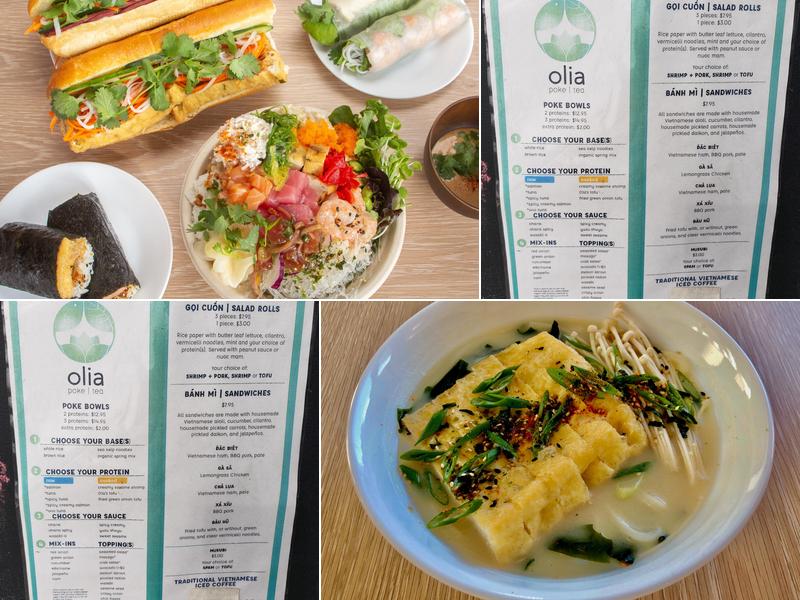 Olia Poke & Tea Menu
