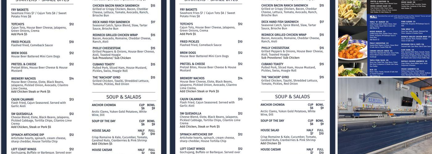 Newport Brewing Company Menu