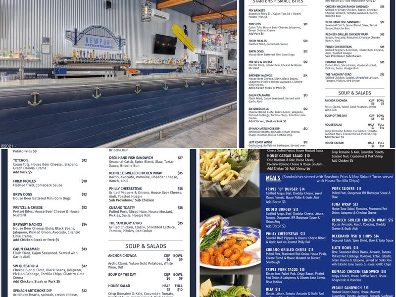 Newport Brewing Company Menu