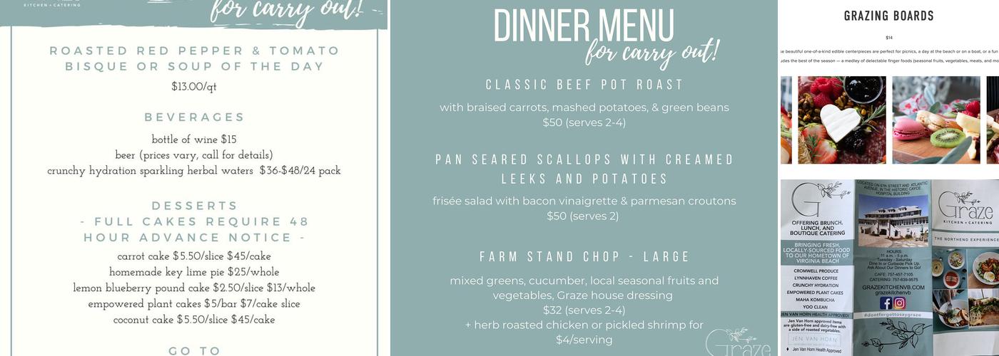 Graze Kitchen Menu