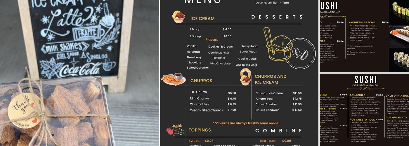Con Sabor a Sinaloa Menu