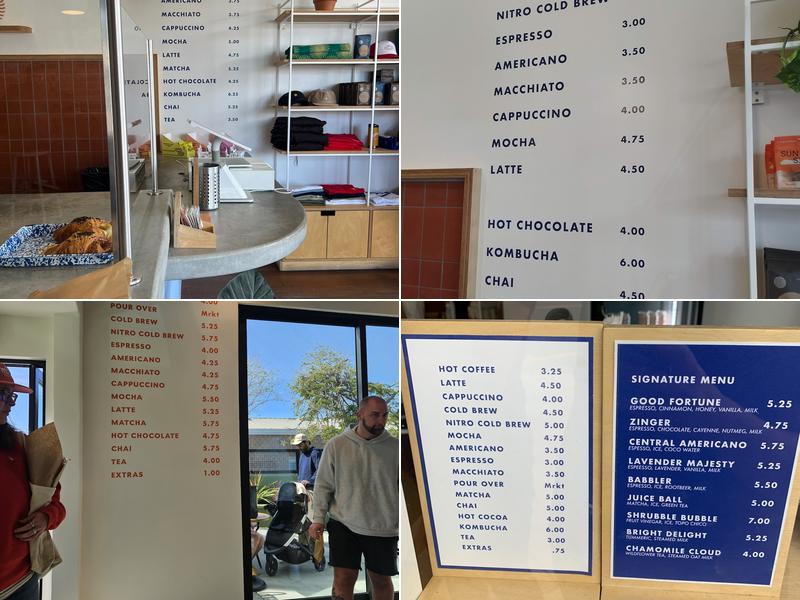 Singing Sun Coffee Menu