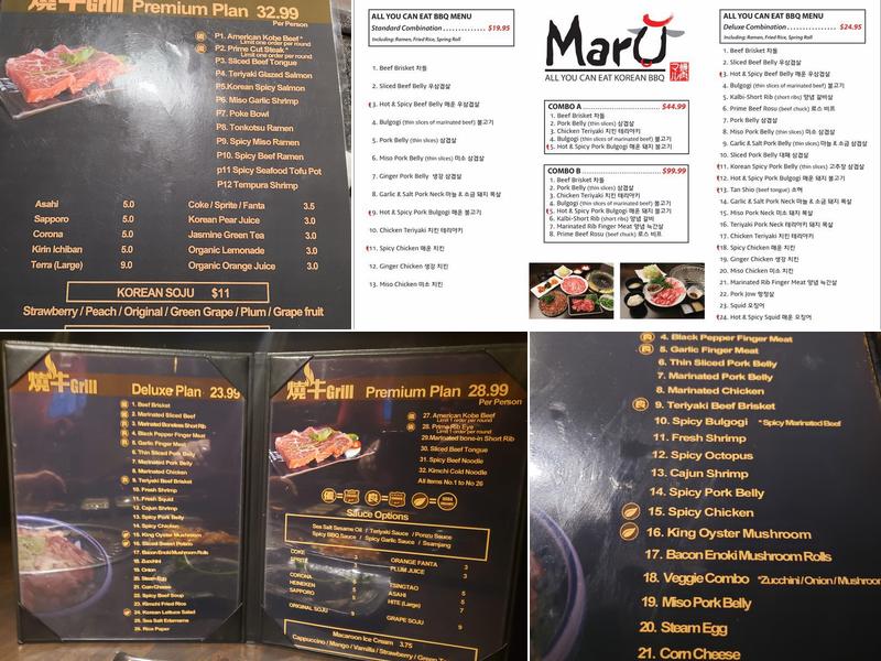 SONU BBQ Menu