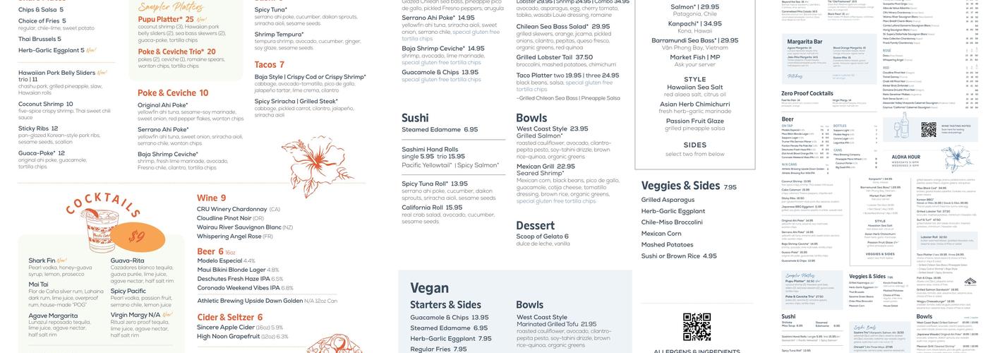 Pacific Catch Menu