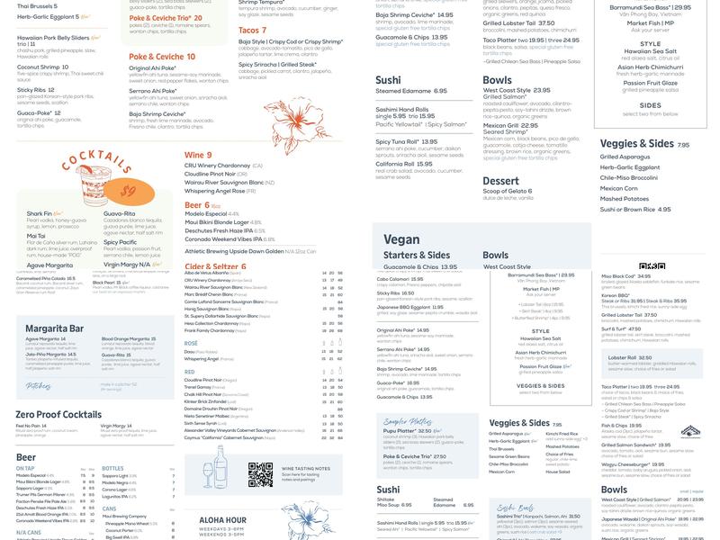 Pacific Catch Menu