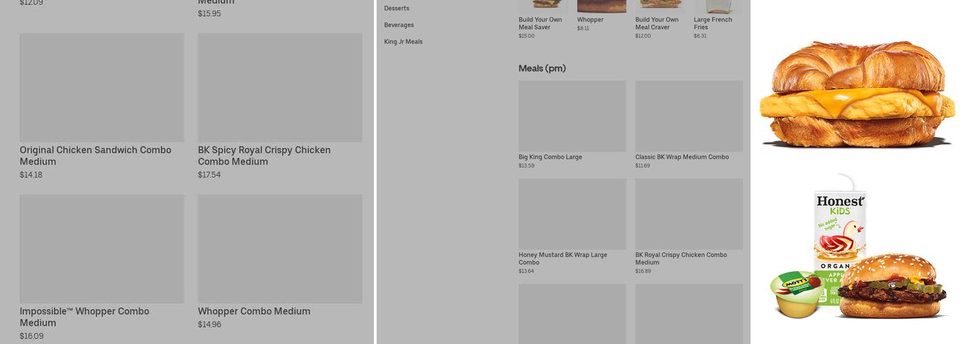 Burger King Menu