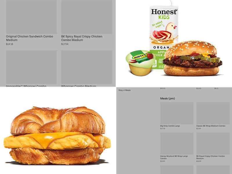 Burger King Menu