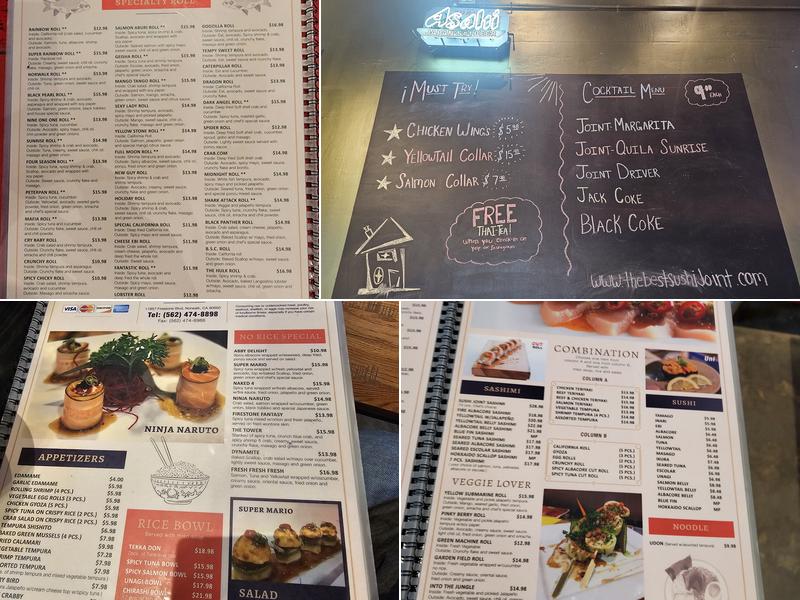 Sushi joint Menu