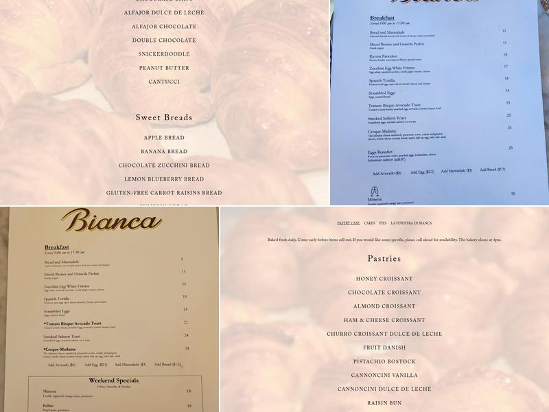 Bianca Menu