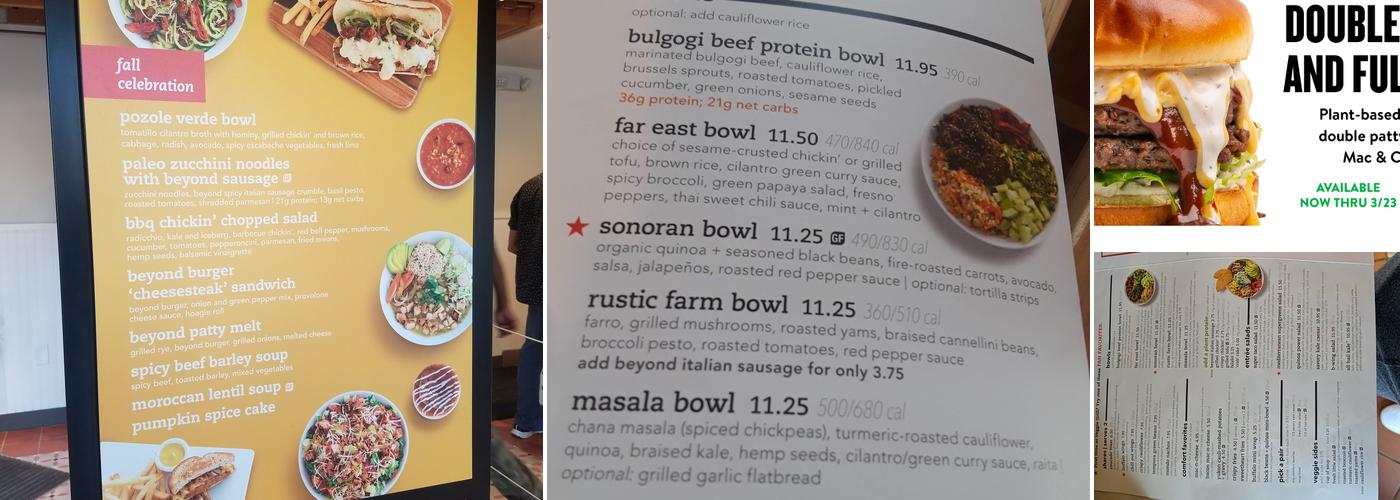 Veggie Grill Menu