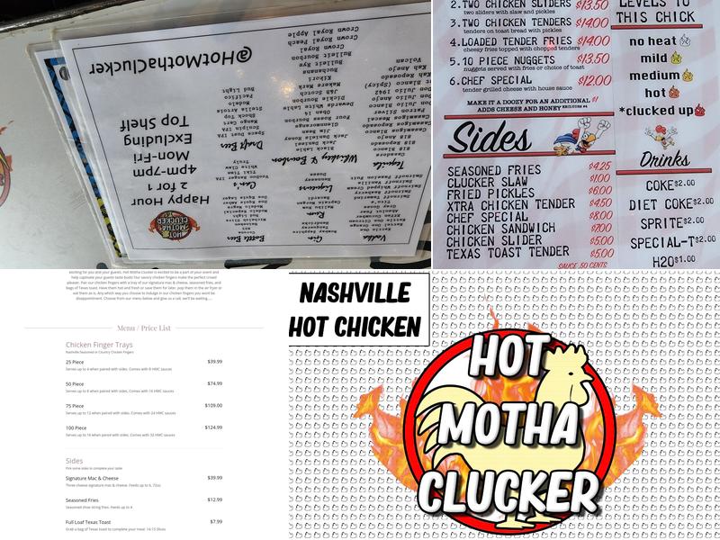 Hot Motha Clucker Menu