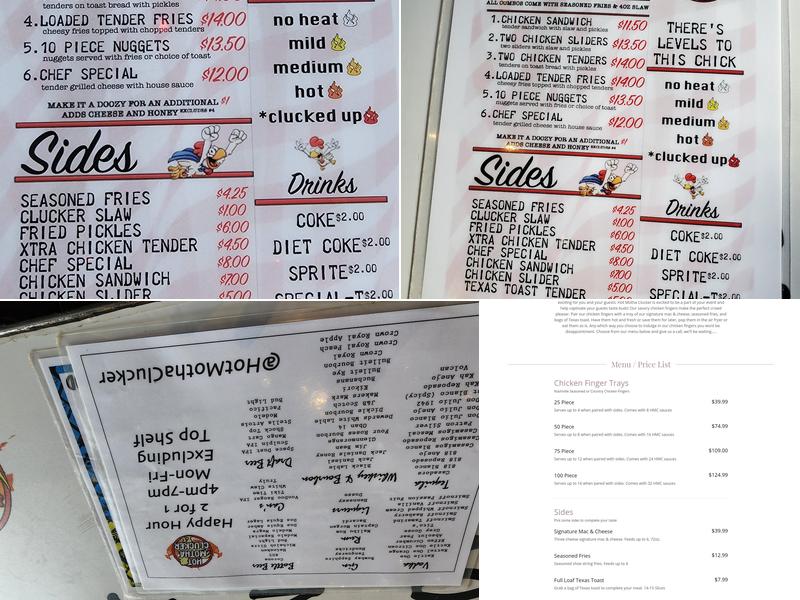Hot Motha Clucker Menu