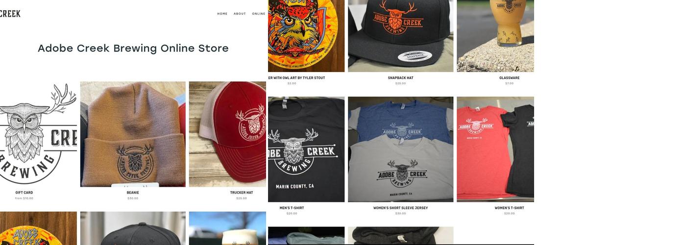 Adobe Creek Brewing Menu