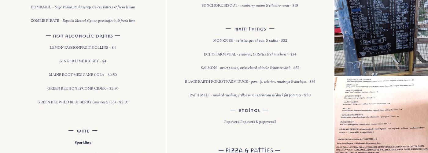 River House Menu