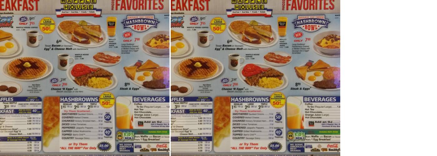 Waffle House Menu