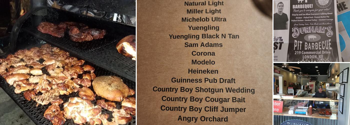 Durham’s Pit BBQ Menu