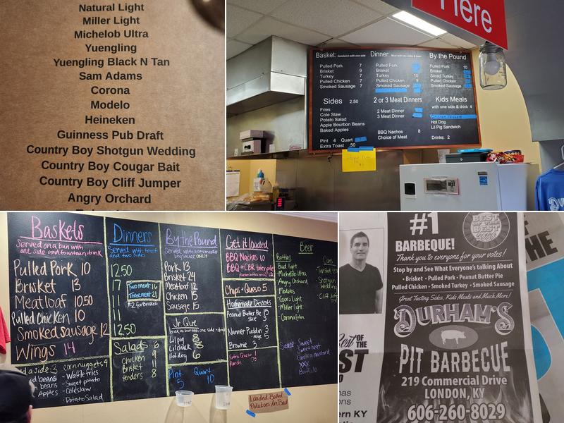 Durham’s Pit BBQ Menu