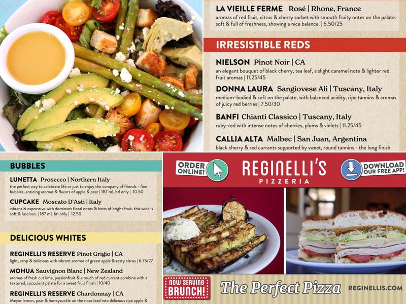 Reginelli's Pizzeria Menu