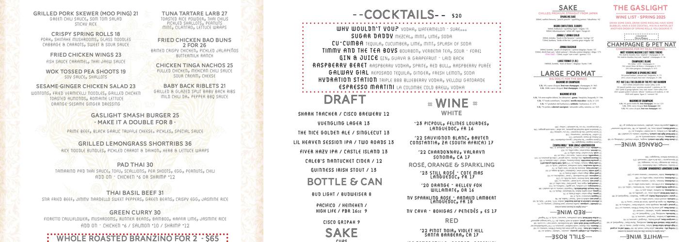 The Gaslight Menu