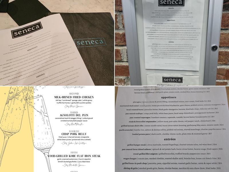 Seneca Restaurant Menu