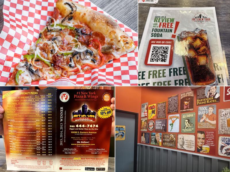 Joe’s New York Pizza Menu