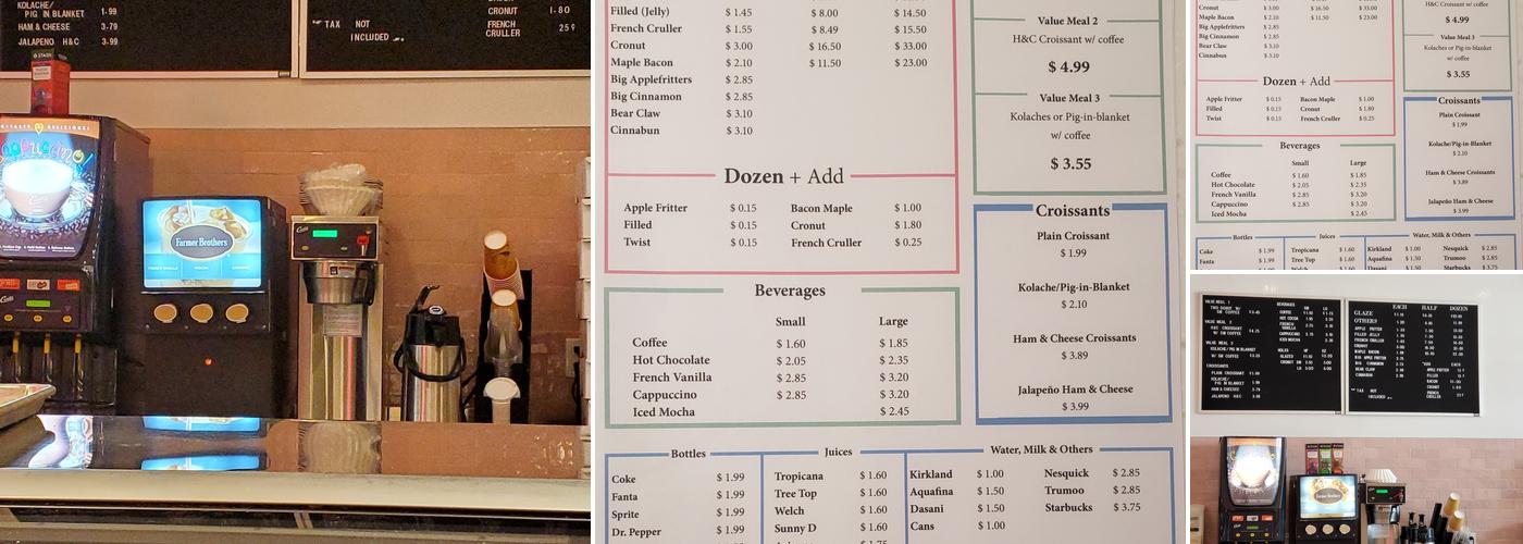 Mazzoa Donuts Menu
